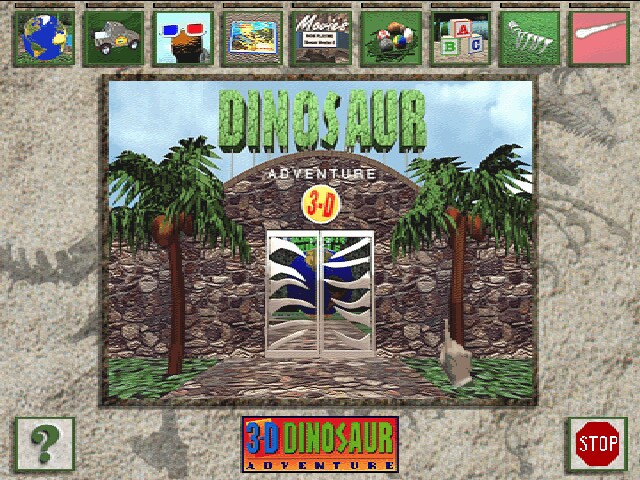VINTAGE PC GAME/SOFTWARE~ Dinosaur Adventure 3-D Ages 4-8 Years
